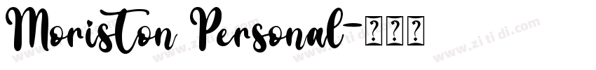 Moriston Personal字体转换